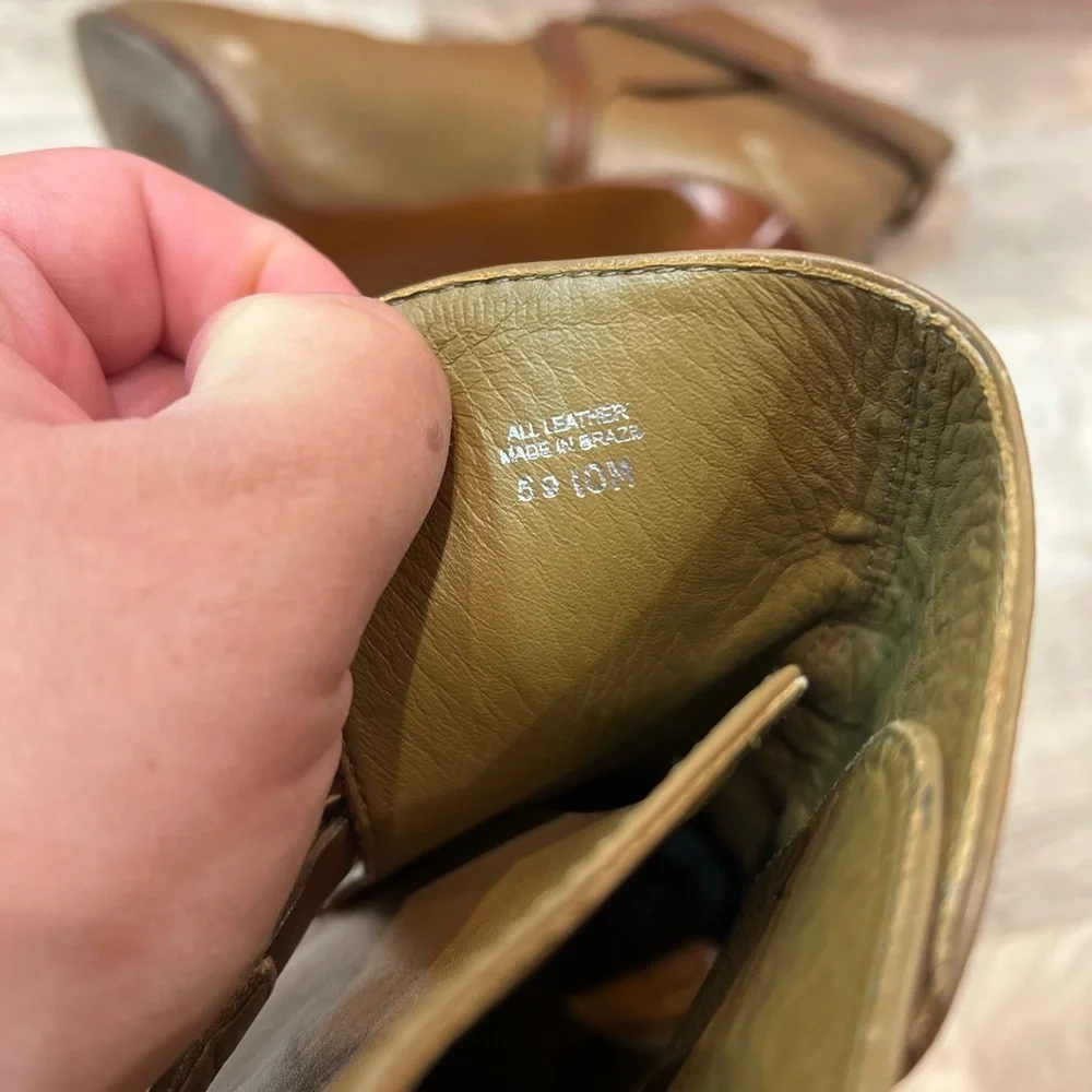 Tory Burch Cognac Dorese Leather Boot Bootie Sz 10